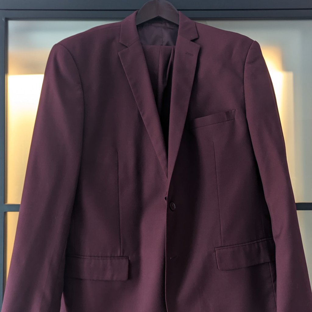 3 Piece Tailored Men's Suit- Maroon